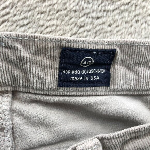 Adriano Goldschmied Womens Corduroy Pants Size 27R Stevie Slim Straight Gray - Picture 10 of 16